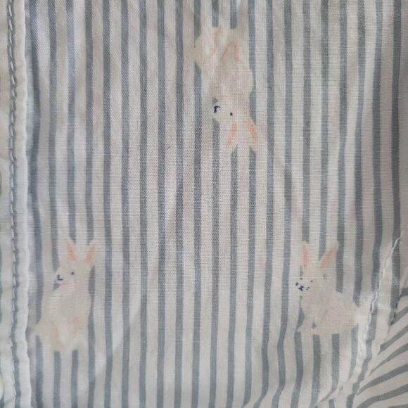 Old navy size 0-3 month boys blue stripped Short-Sleeve bunny Shirt & Bow-Tie - Picture 3 of 4